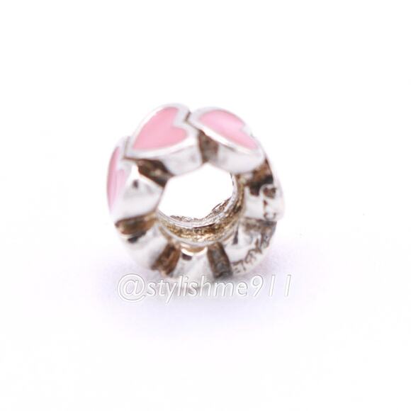 ZABLE Sterling Silver Pink Hearts Bead Charm - Picture 6 of 10